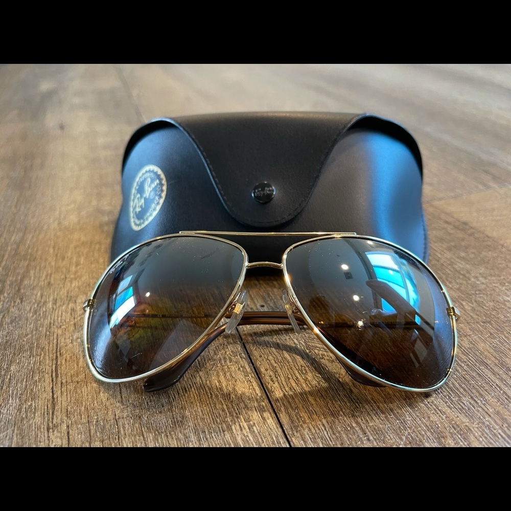 Ray Ban oversized aviators polarized